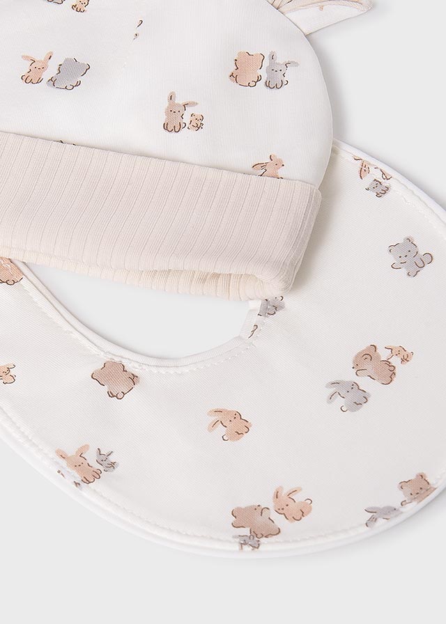 Ensemble cadeau 3 pièces - Ourson & lapin (pyjama)