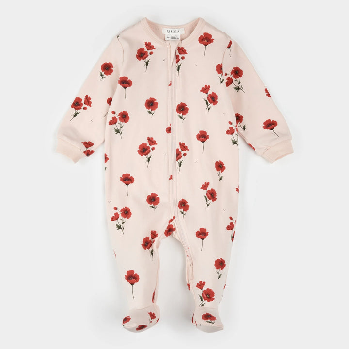 Pyjama une pièce Coquelicots (rose)