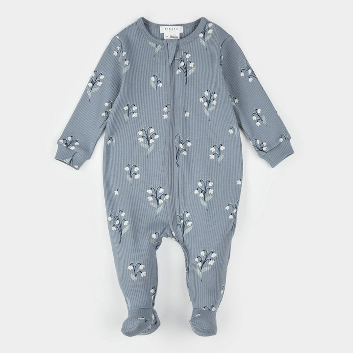 Pyjama une pièce en tricot côtelé Perce-neiges