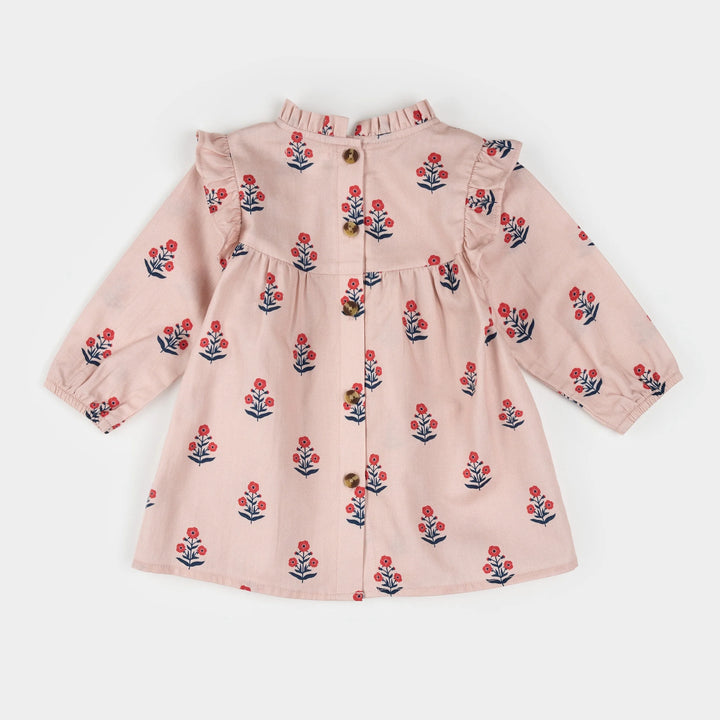 Robe rose à imprimé coquelicots