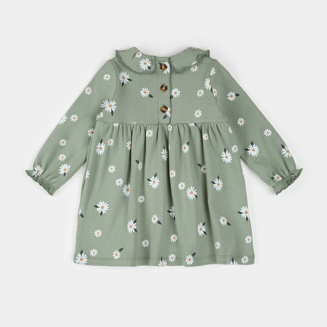 Ensemble de robe sauge à imprimé de marguerites