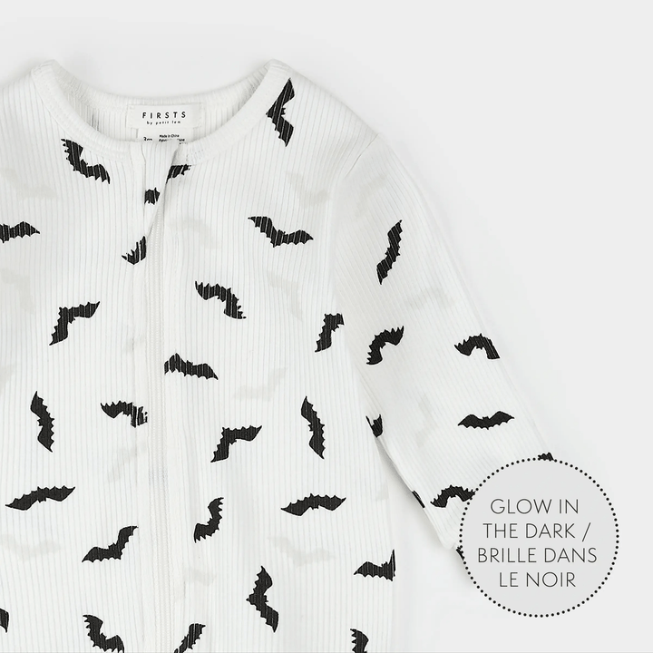 Pyjama une pièce en tricot côtelé Chauve-souris phosphorescentes