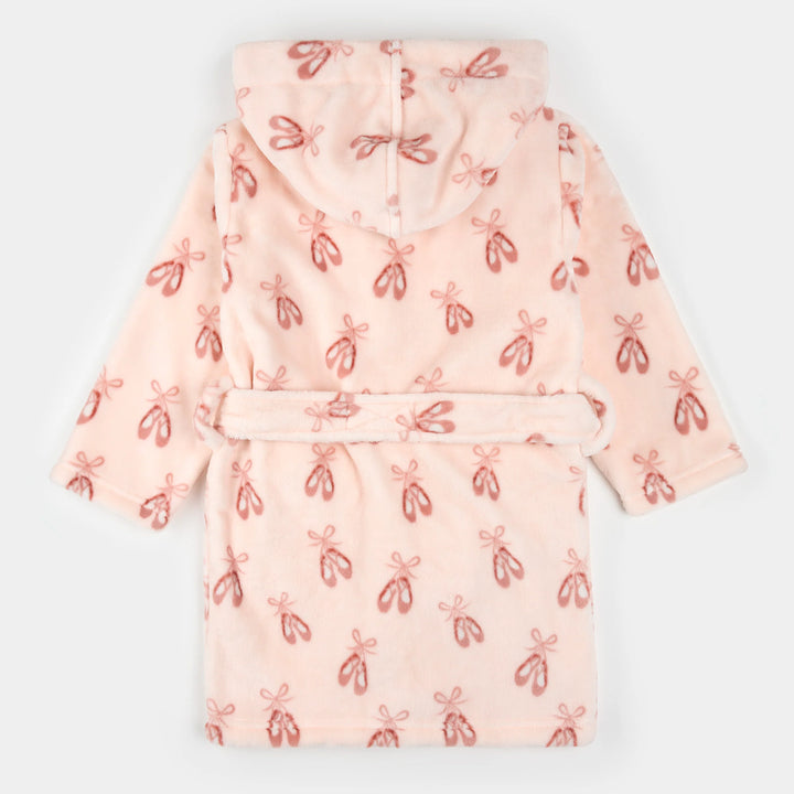 Robe de chambre rose à imprimé de chaussons de ballet