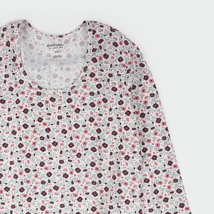Pyjama deux pièces en modal Coquelicots mauves (femme)