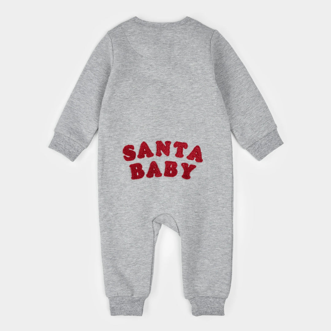 Romper en molleton à imprimé Santa Baby