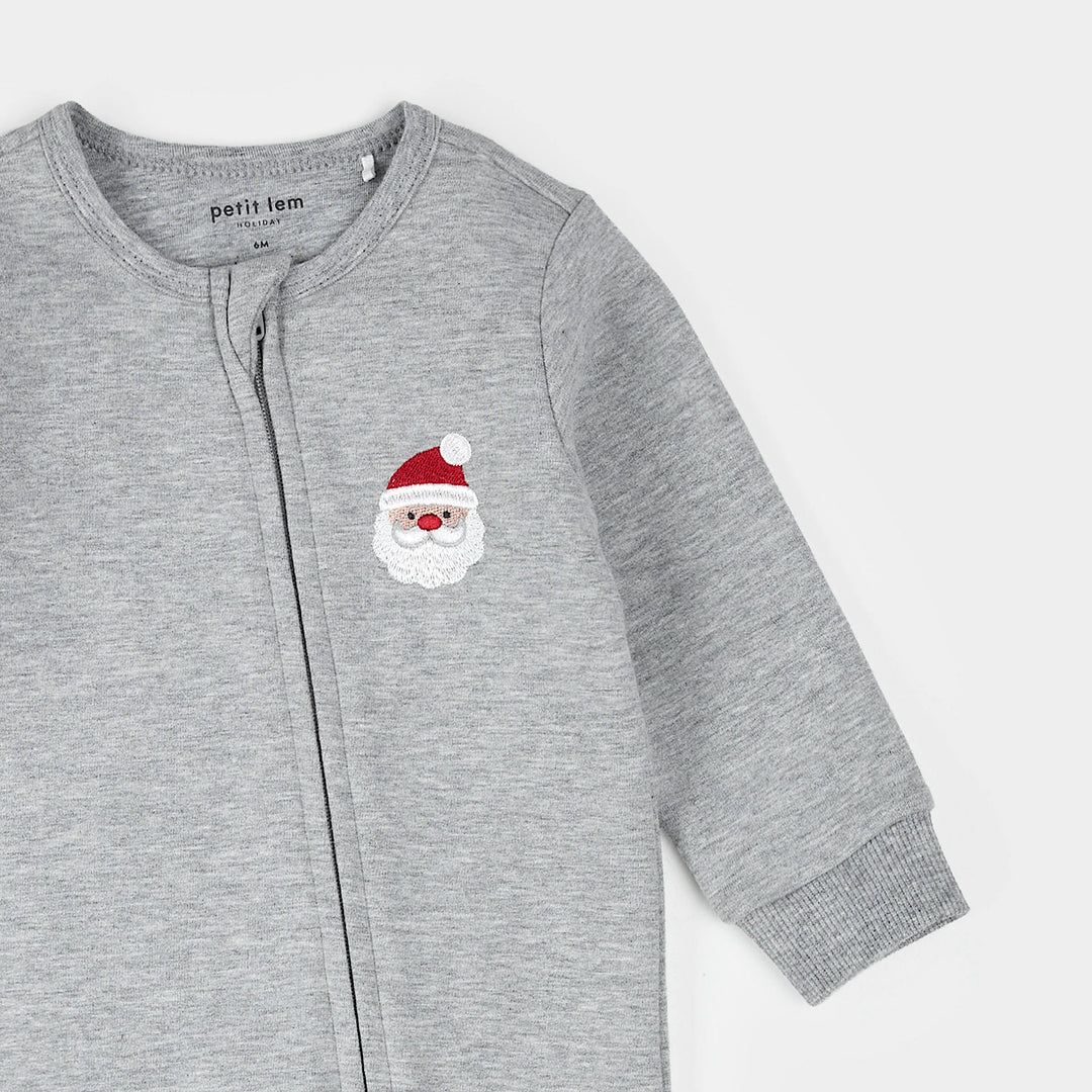 Romper en molleton à imprimé Santa Baby