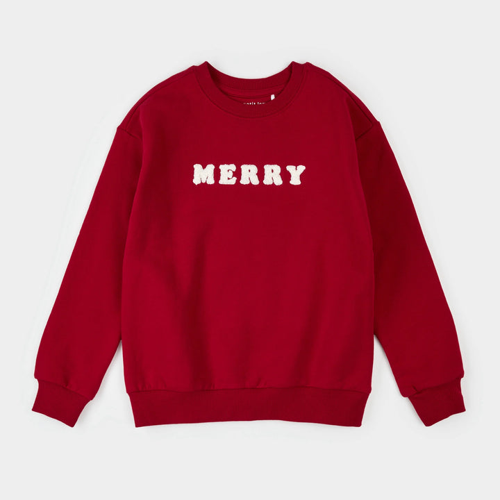 Sweat en molleton brodé Merry