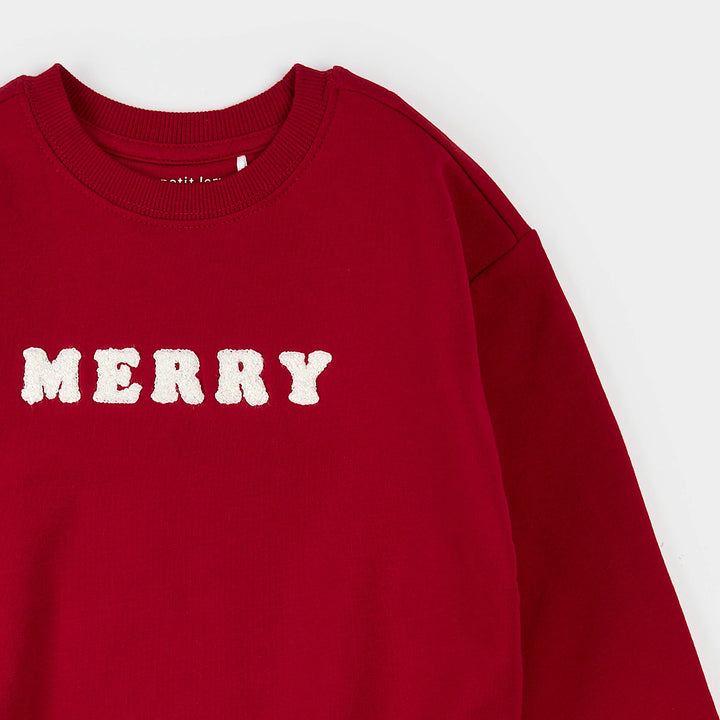 Sweat en molleton brodé Merry