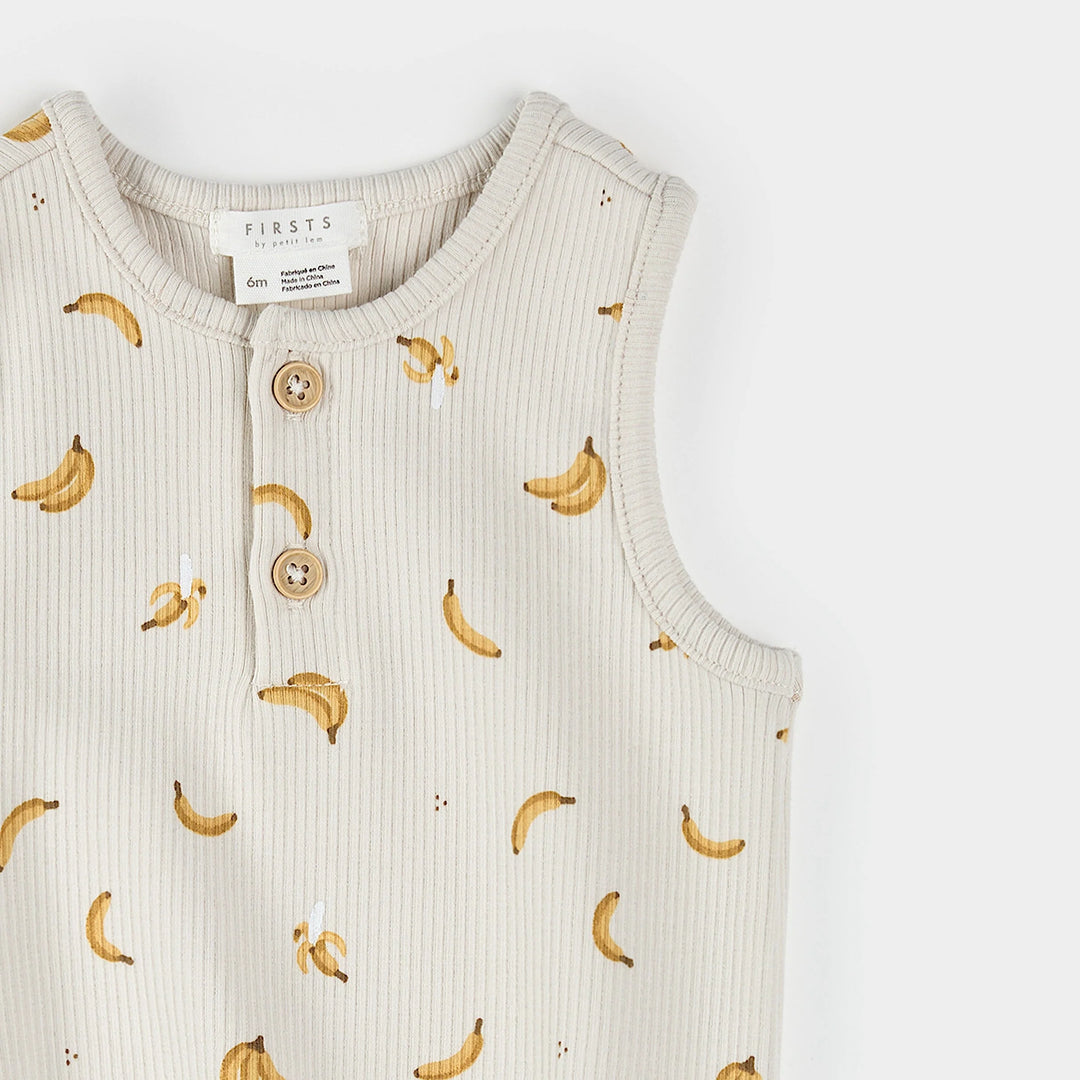 Romper côtelé Bananes