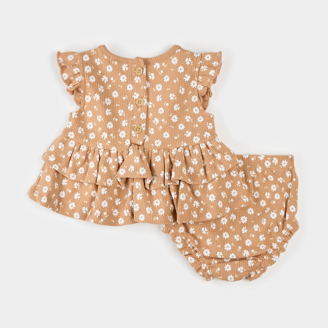 Ensemble deux pièces corail à imprimé fleuri