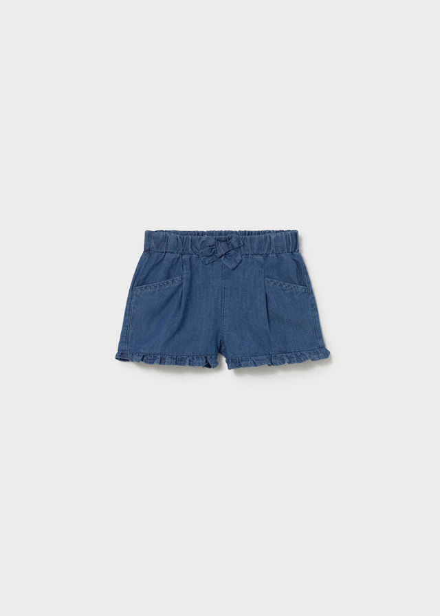 Short - Denim foncé avec boucle