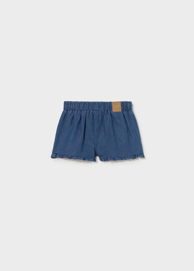 Short - Denim foncé avec boucle