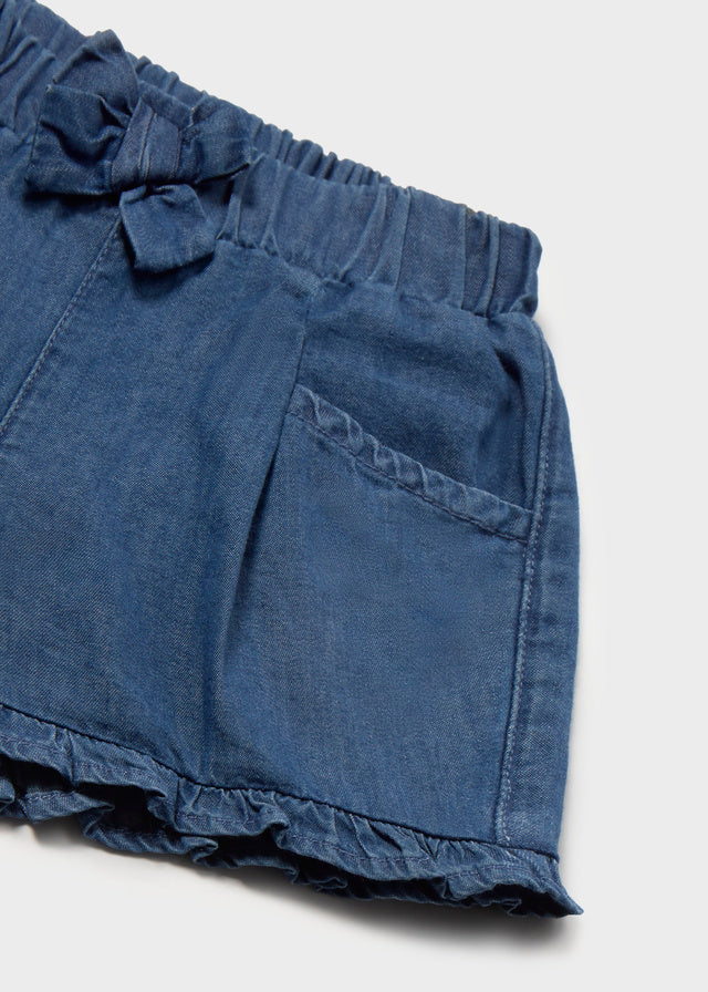 Short - Denim foncé avec boucle