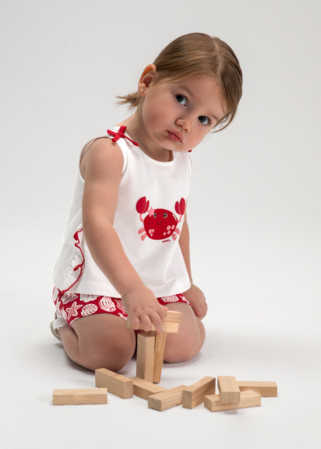Two-piece set (shorts and camisole) - Crab