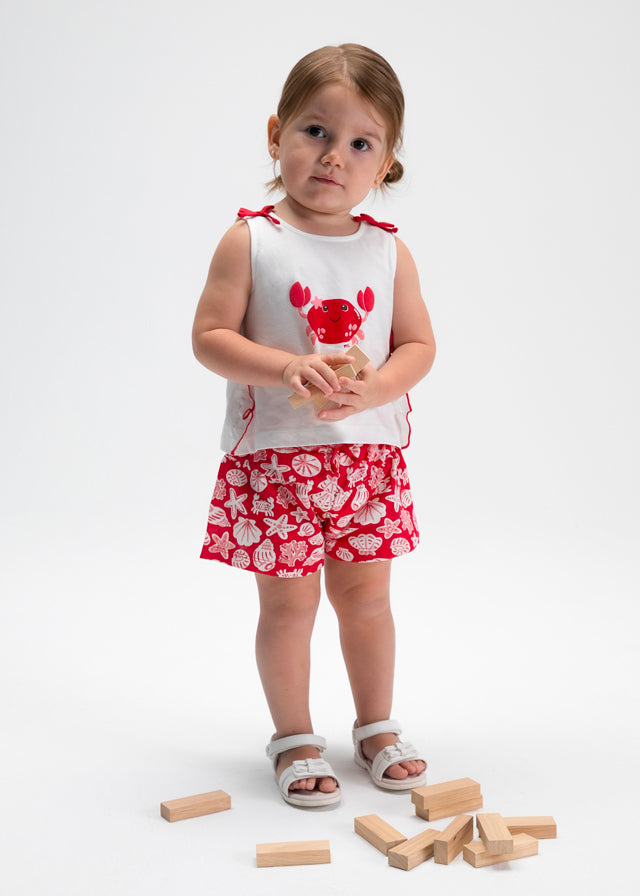 Two-piece set (shorts and camisole) - Crab