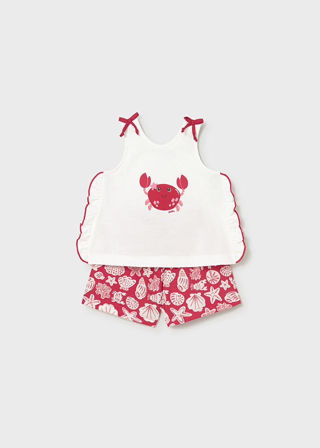 Two-piece set (shorts and camisole) - Crab
