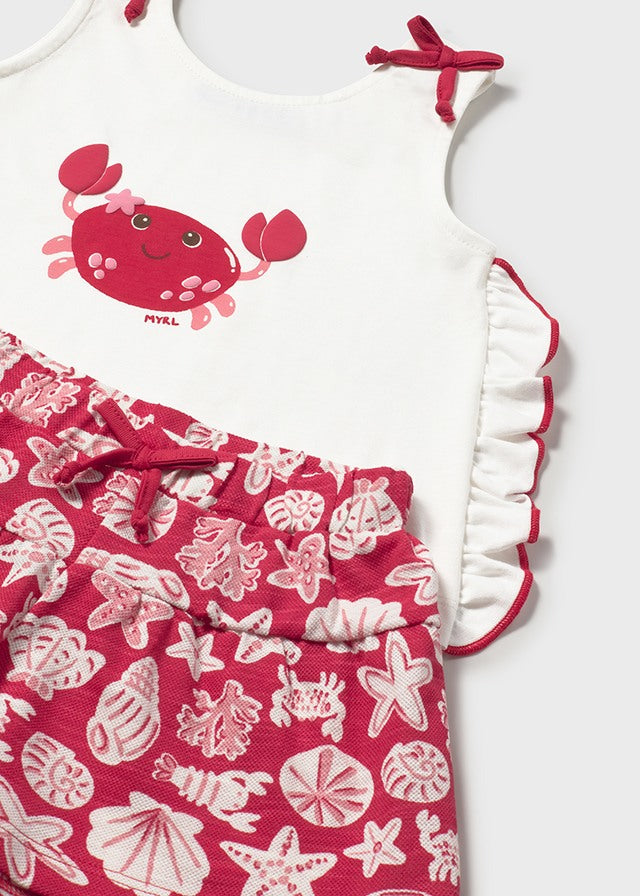 Two-piece set (shorts and camisole) - Crab