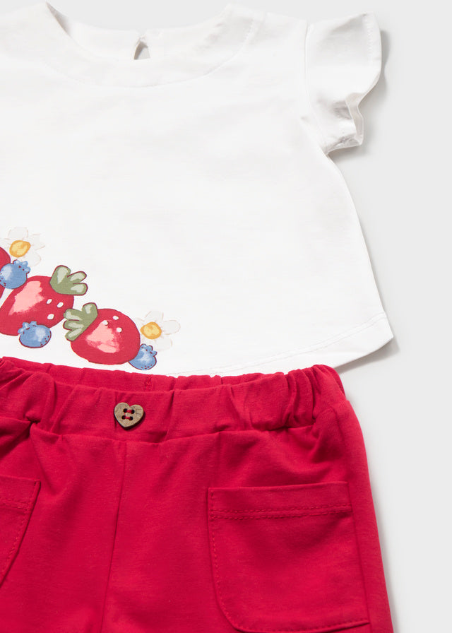 Ensemble 2 pièces (short et chandail) - Fraises et bleuets