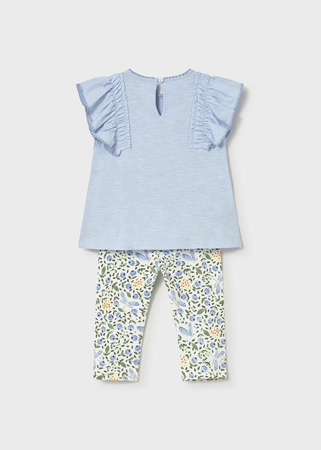 Ensemble deux pièces (legging et chandail) - Bleu ciel