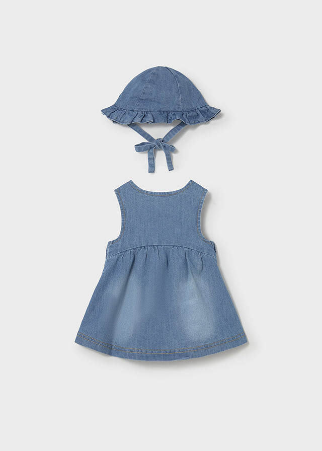 Robe - Petits fruits sur denim clair