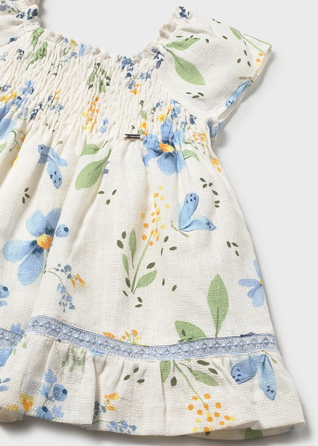 Robe à imprimé floral bleu ciel