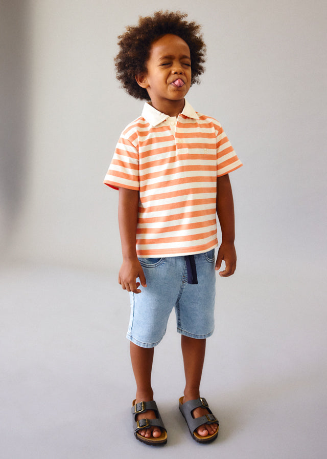 Bermuda "jogger" - Denim clair