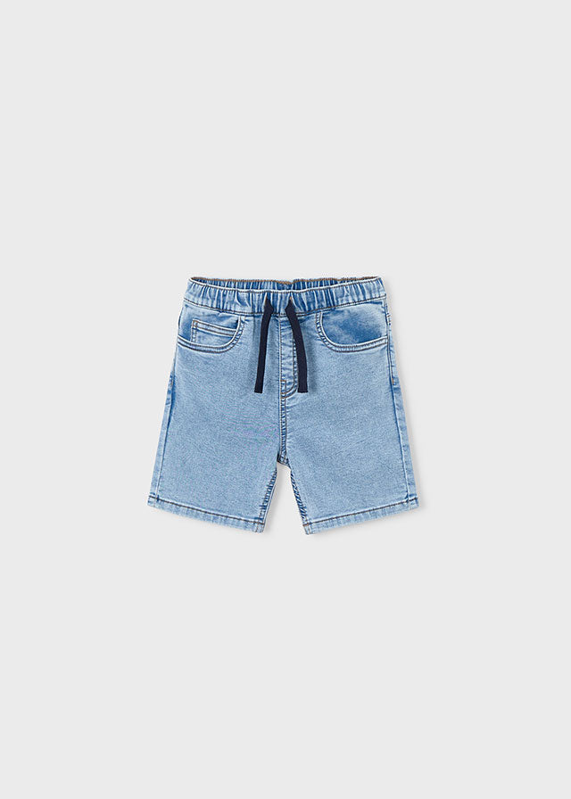 Bermuda "jogger" - Denim clair