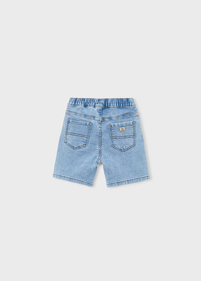 Bermuda "jogger" - Denim clair