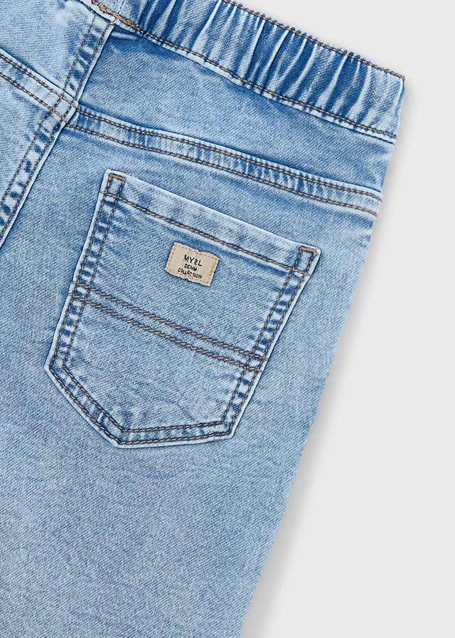 Bermuda "jogger" - Denim clair