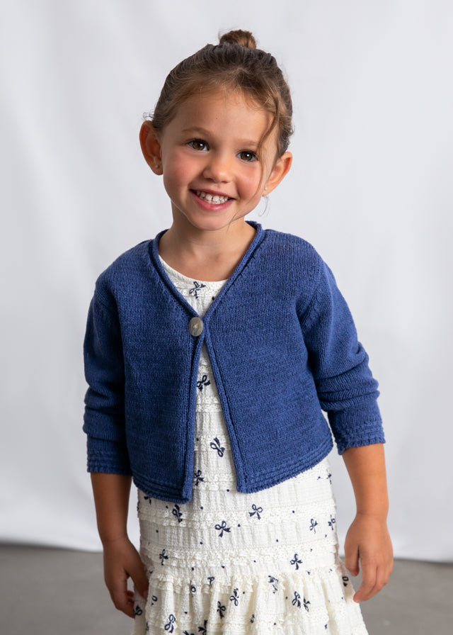 Cardigan en tricot - Bleu porcelaine
