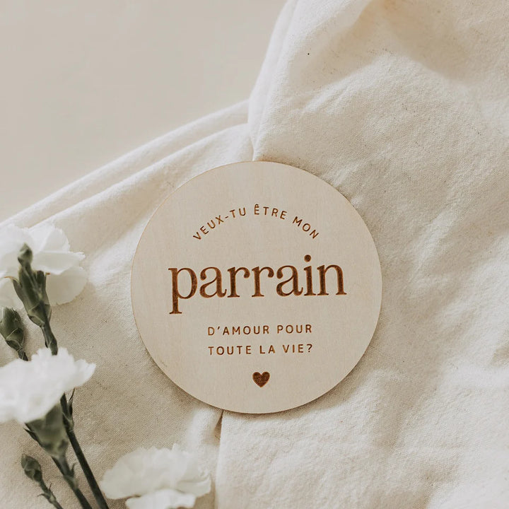 Pastille de bois - Parrain