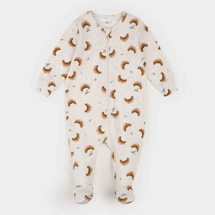 Pyjama une pièce à imprimé de croissants