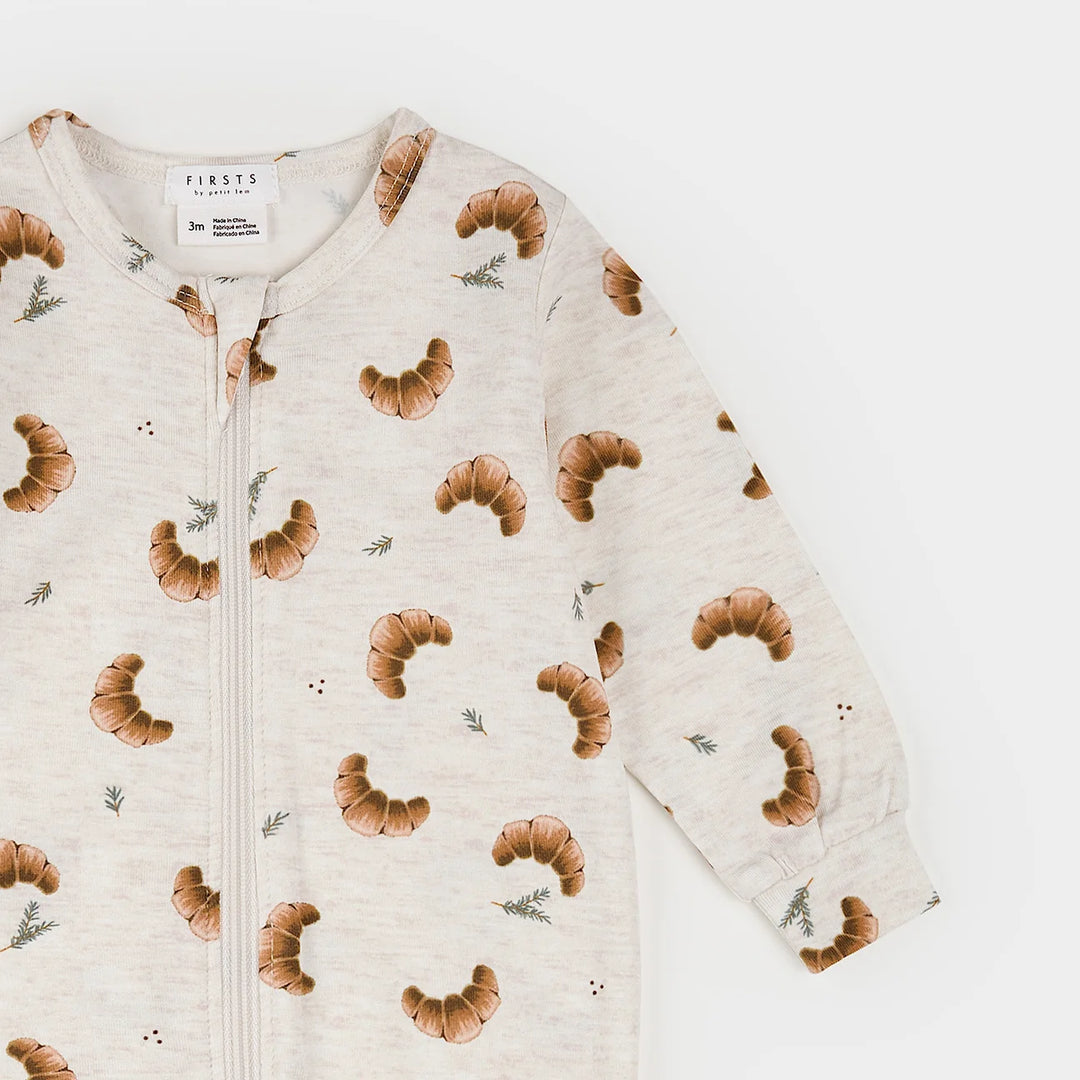 Pyjama une pièce à imprimé de croissants