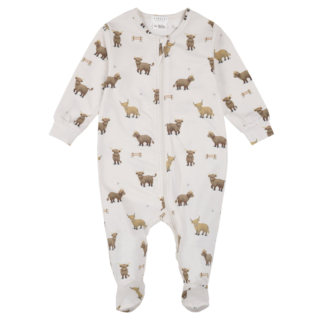 Pyjama une pièce à imprimé de vaches Highland