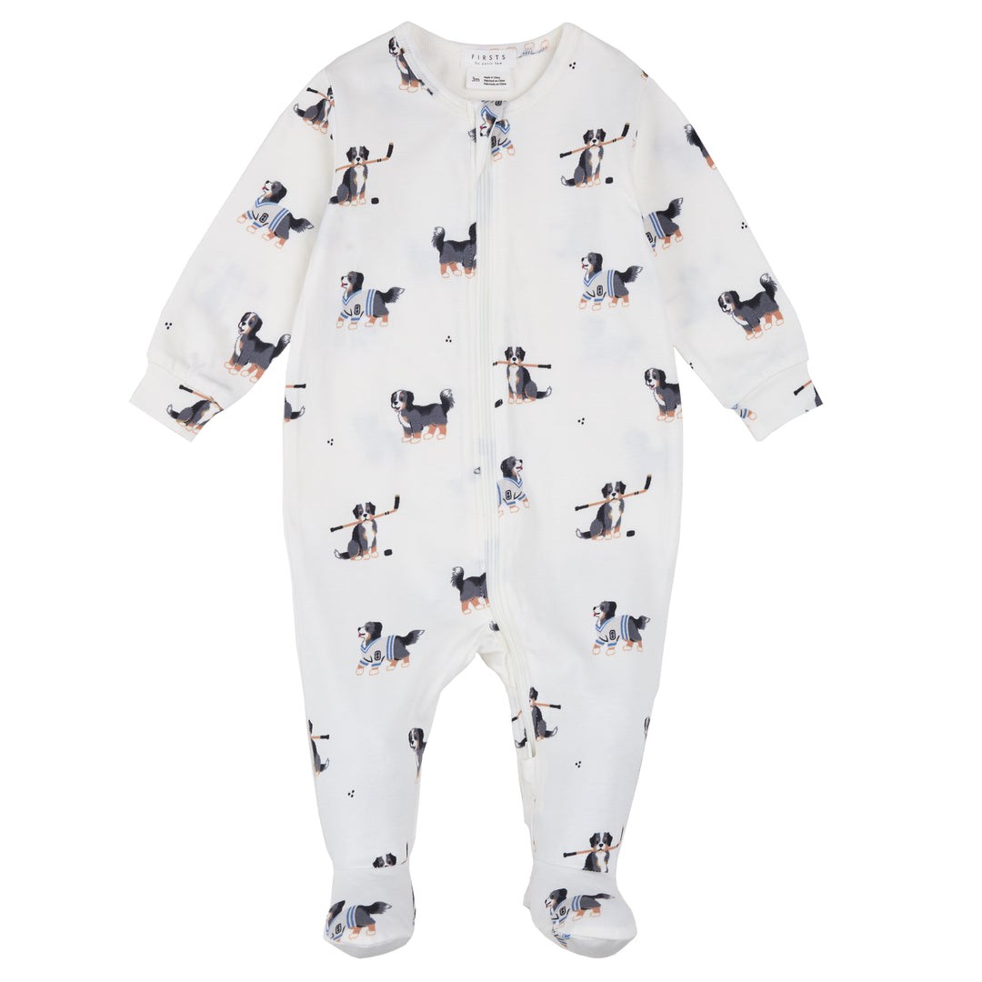 Pyjama une pièce à imprimé de bouviers bernois à la patinoire