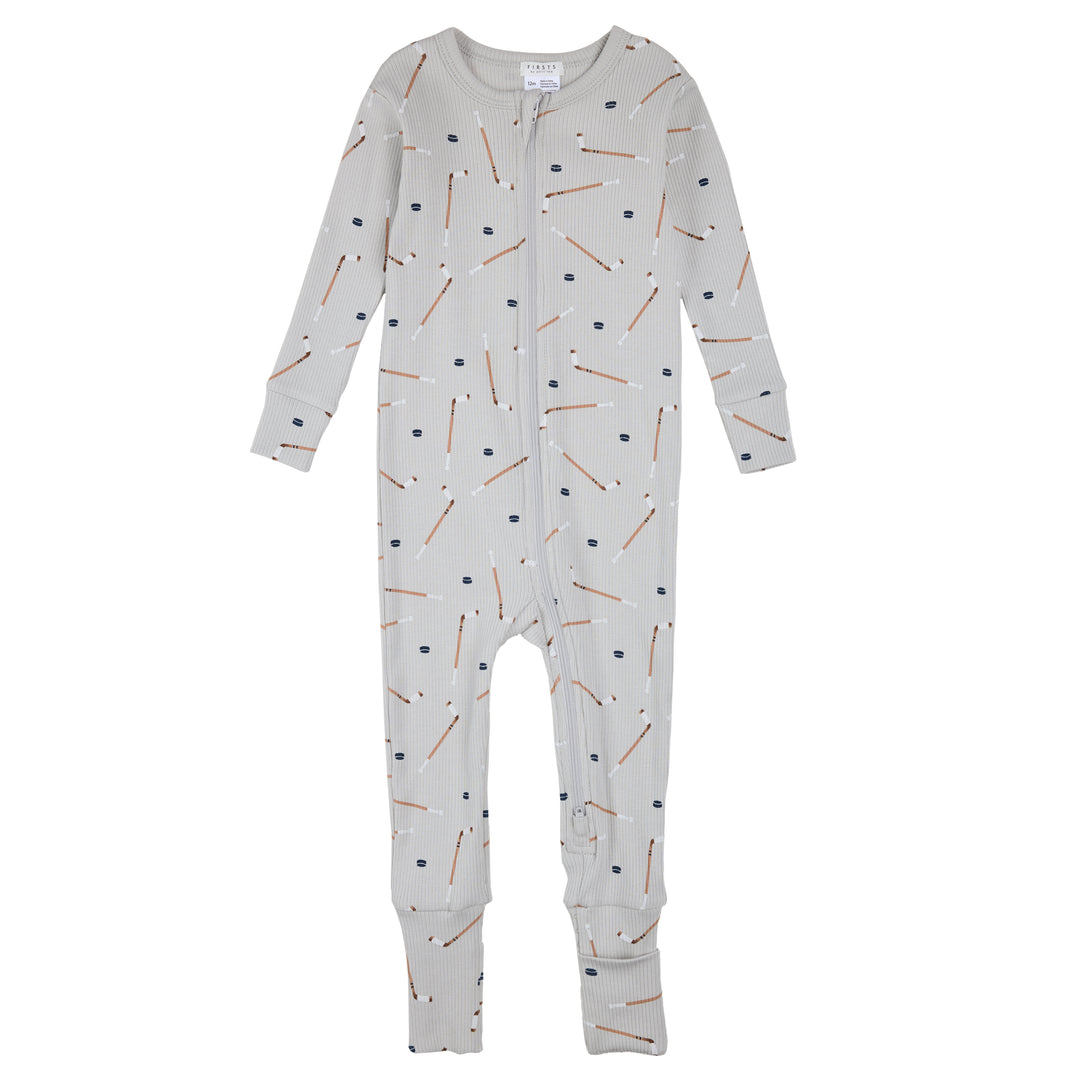 Pyjama une pièce convertible à imprimé de bâtons de hockey