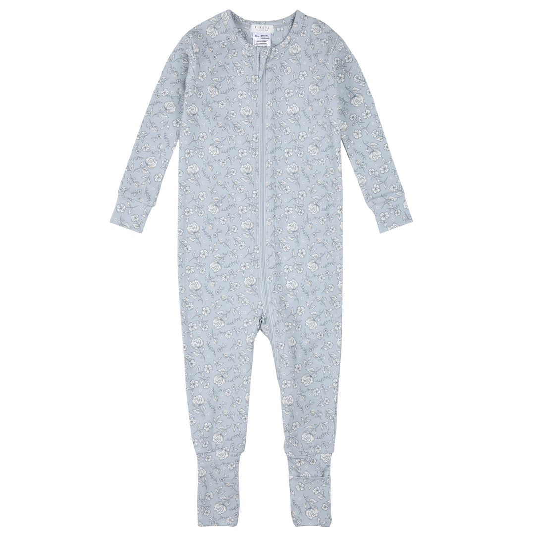 Pyjama une pièce convertible à imprimé de fleurs de givre