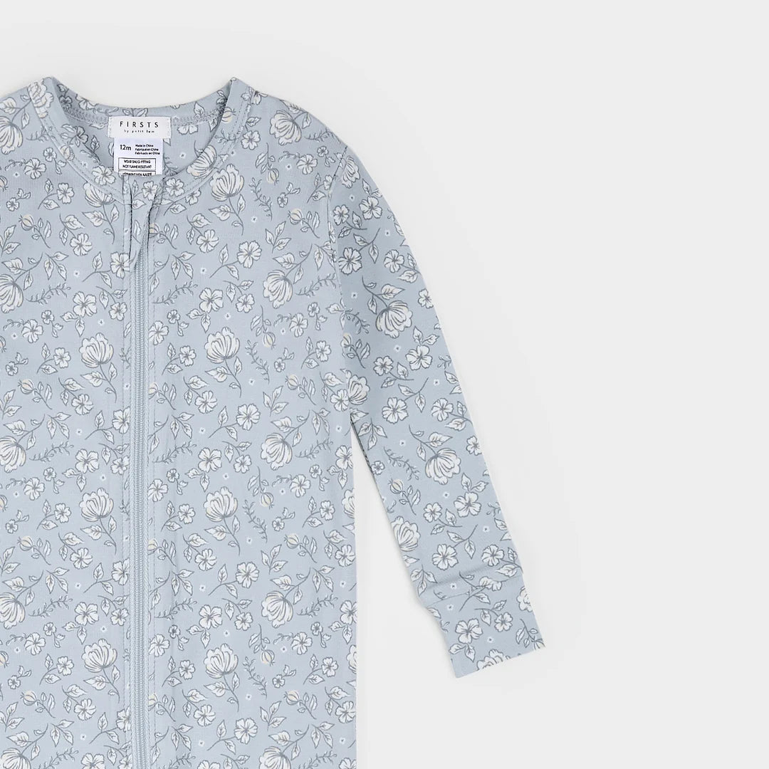 Pyjama une pièce convertible à imprimé de fleurs de givre