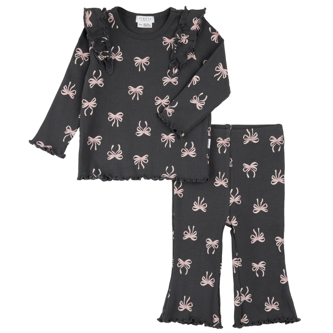 Ensemble de leggings évasés à imprimé de boucles