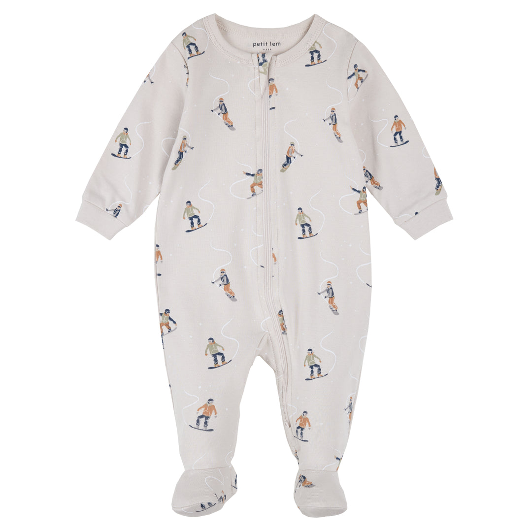 Pyjama une pièce à imprimé de planches à neige