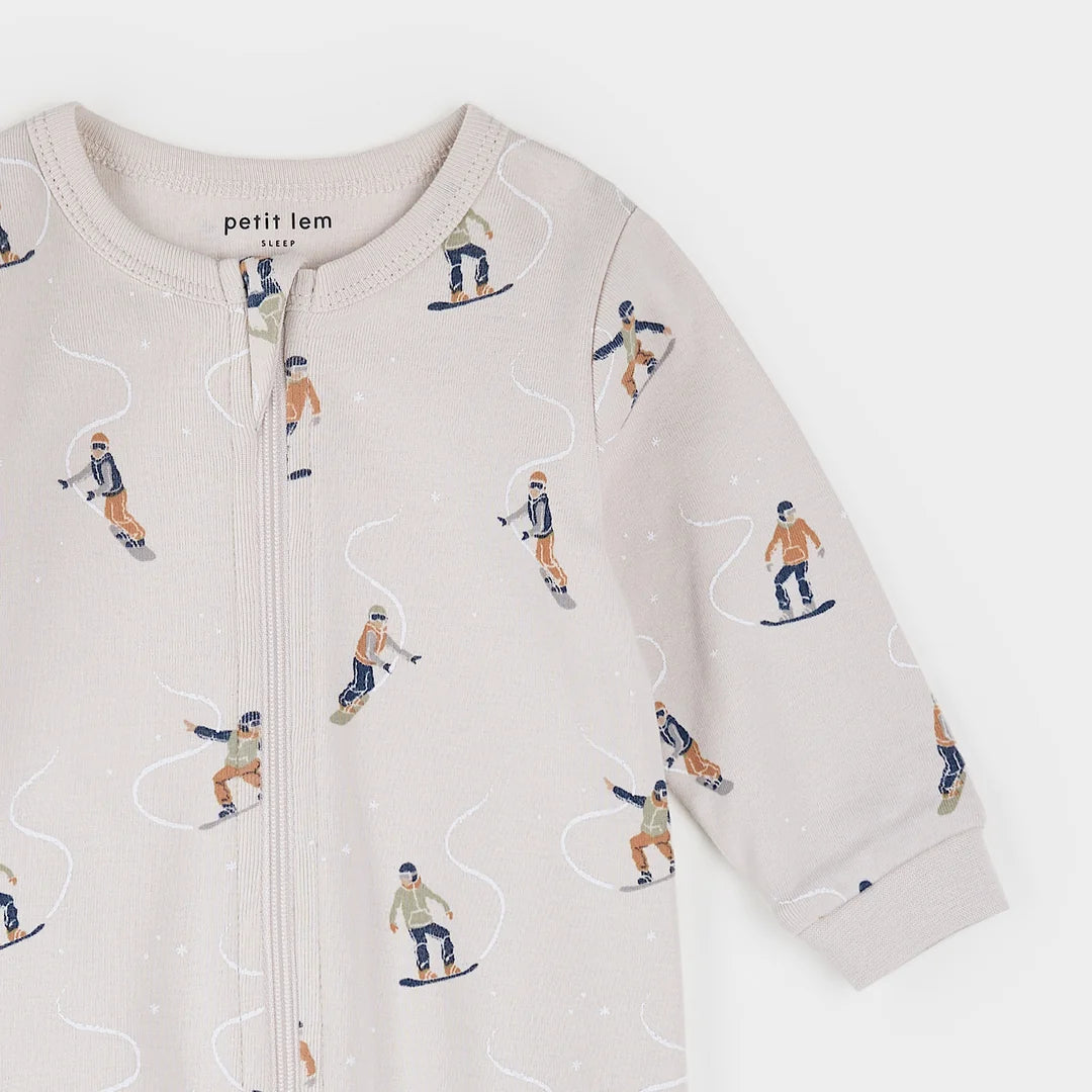 Pyjama une pièce à imprimé de planches à neige