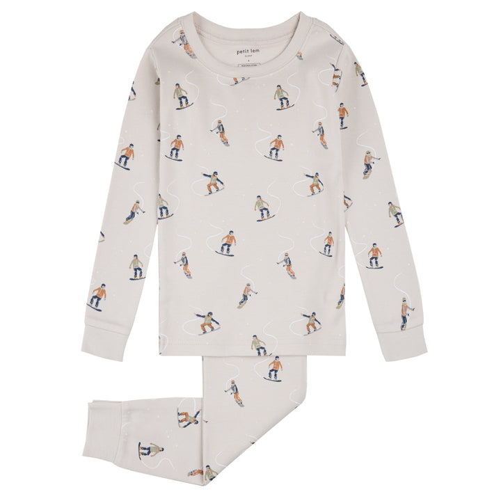 Pyjama deux pièces à imprimé de planches à neige