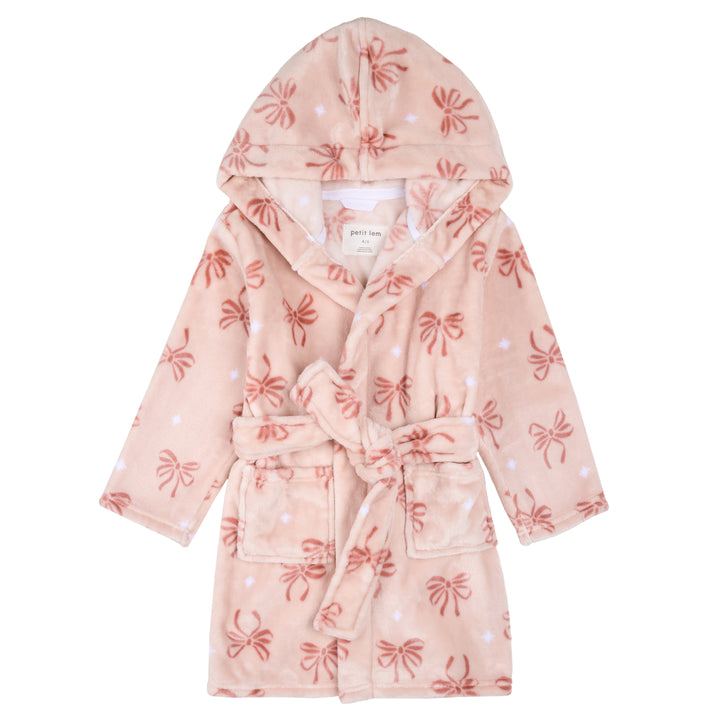 Robe de chambre rose à imprimé de boucles