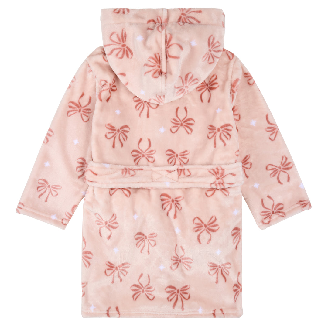 Robe de chambre rose à imprimé de boucles
