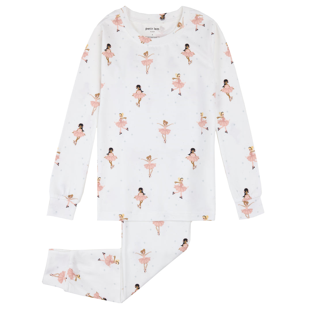 Pyjama deux pièces à imprimé de patineuses