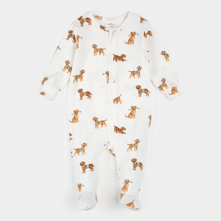 Pyjama une pièce à imprimé de chiots golfeurs