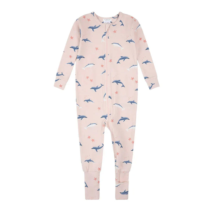 Pyjama une pièce convertible à imprimé de dauphins