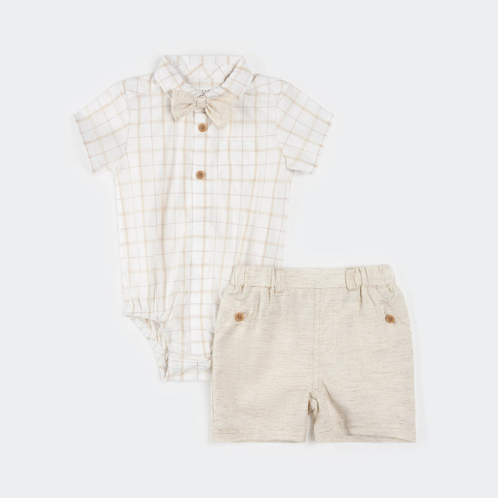 Ensemble de chemise popeline et de short en chambray