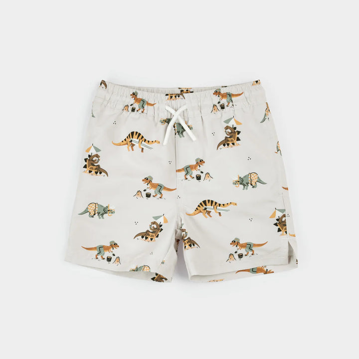 Beach dinosaur print pool shorts