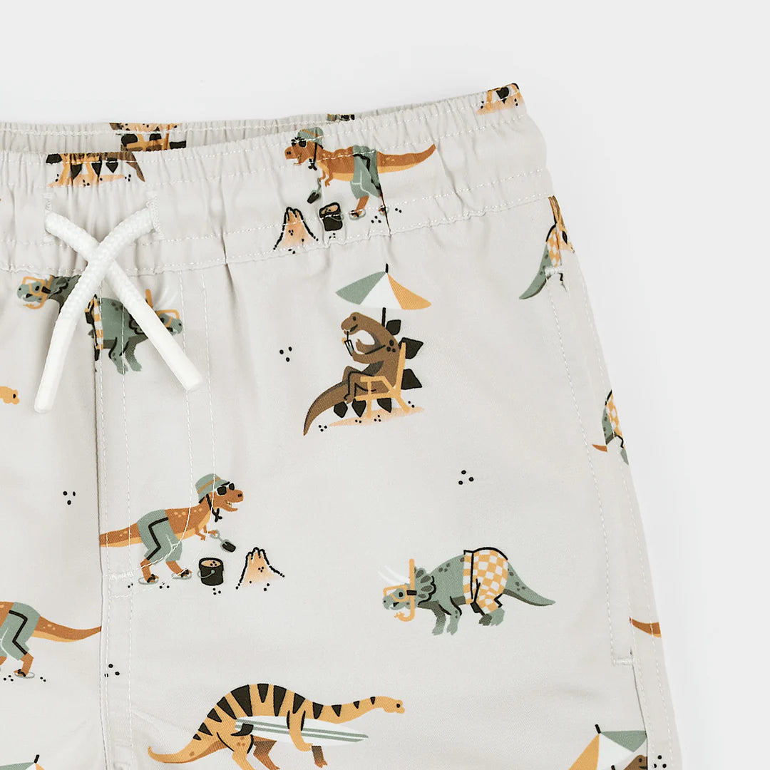 Beach dinosaur print pool shorts